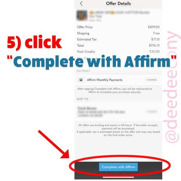 How to make OFFER using AFFIRM - Picture 6 of 7